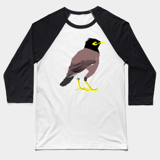 Common Myna Baseball T-Shirt by stargatedalek